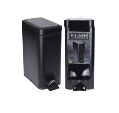 BALDE DE LIXO C/PEDAL 5L PRETO#